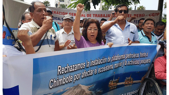 En el 2018, autoridades y pescadores también se mostraron en contra de exploración petrolera.