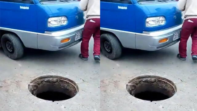 #YoDenuncio: buzón sin tapa pone en riesgo a conductores [VIDEO]