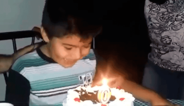 Facebook: niño iba a soplar la vela de su torta y todo termina en tragedia [VIDEO]
