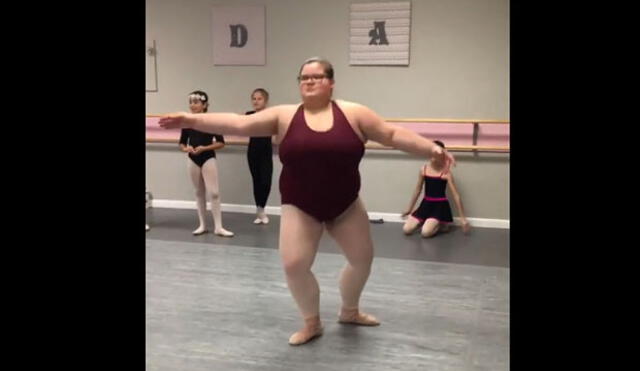 Joven con sobrepeso causa furor en Instagram al realizar brillantes piruetas de ballet | VIDEO