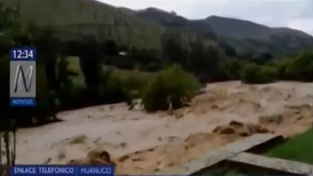 Huánuco: viviendas inundadas tras desborde de río Huallaga 