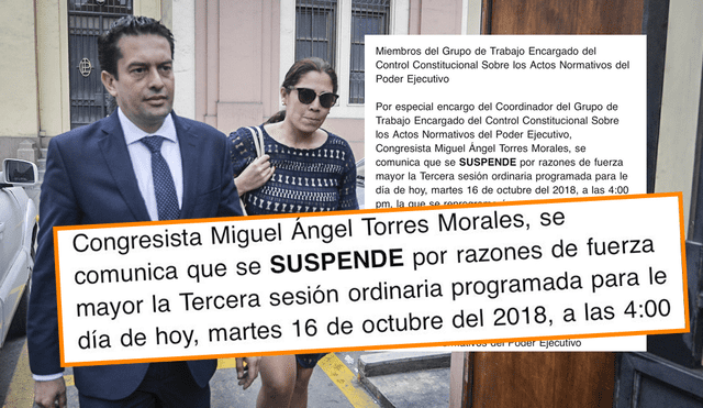 Miguel Torres suspende sesión en el Congreso por “razones de fuerza mayor”
