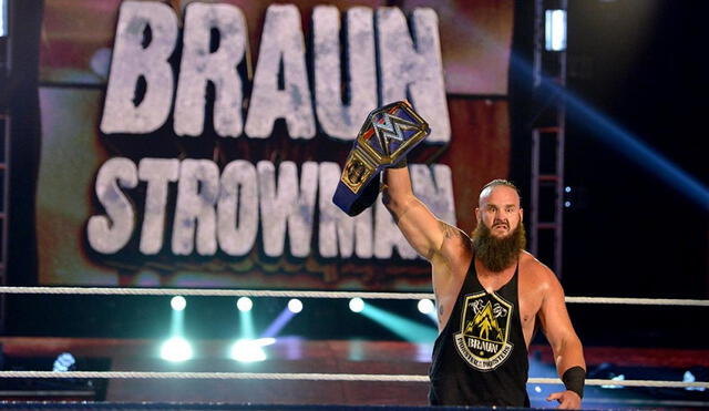 Braun Strowman reemplazo a Roman Reigns en WrestleMania 36 y se convirtió en el campeon universal. Foto: WWE