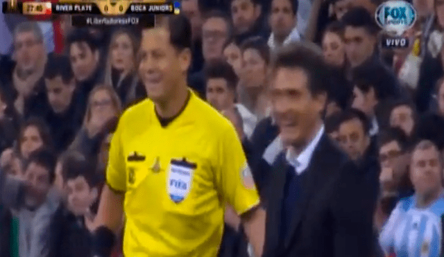 River vs Boca: breve diálogo entre Carrillo y Schelotto terminó en risas [VIDEO]