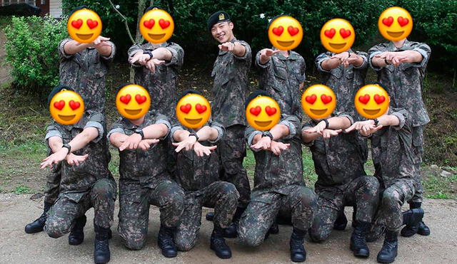 Woo Do Hwan y sus compañeros en el ejército. Crédito: Instagram