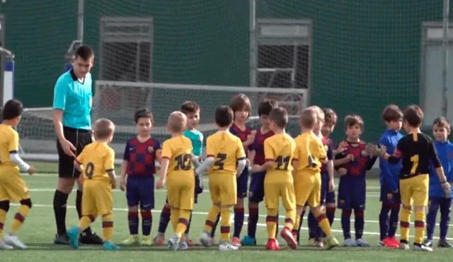Thiago Messi participa en las categorías inferiores del Barcelona. Foto: Captura.