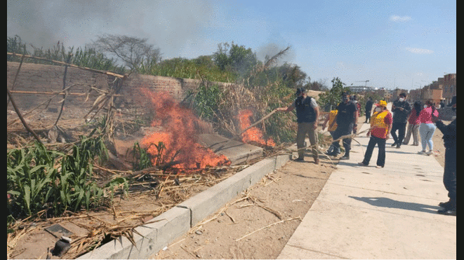 Los agentes municipales y policiales realizaron el operativo en el pueblo joven San Antonio. Foto: La República.