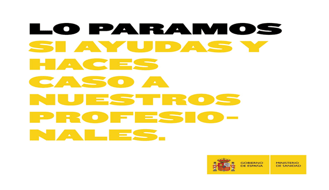 Mensaje del Ministerio de Sanidad hacia la población pidiendo que sigan las órdenes de las autoridades competentes. Foto: Difusión.