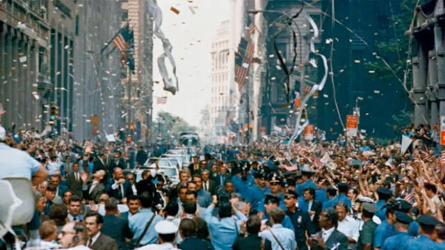 Recibimiento de los astronautas del Apolo 11  en Nueva York. Foto: NASA.