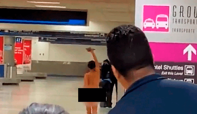 Mujer se desnuda en pleno aeropuerto de Miami.