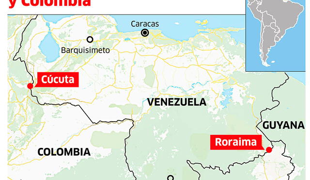 Éxodo venezolano: puntos de migración con Brasil y Colombia