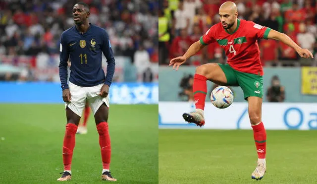 Dembele y Amrabat intentarán ser decisivos en el encuentro de semifinales. Foto: Composición LR/AFP