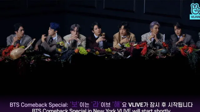 BTS en VLive: streming en vivo del concierto especial del grupo en Nueva York.