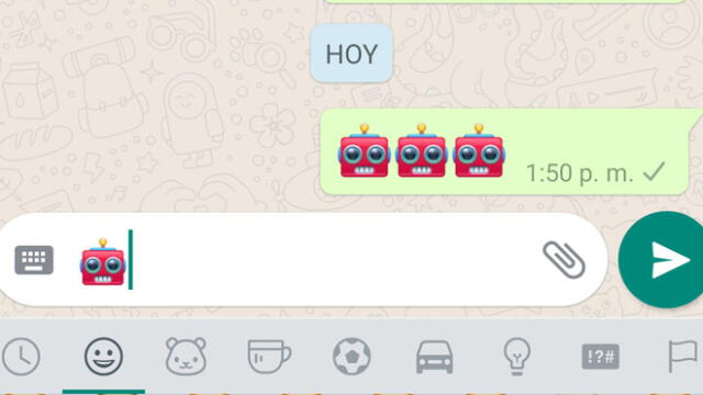 Este emoji de WhatsApp es la cabeza de un robot clásico.