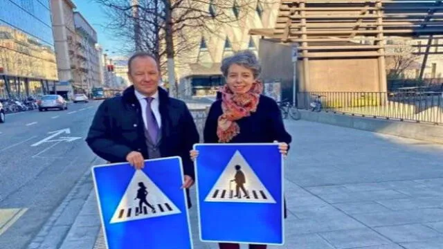 Ginebra apuesta por la igualdad de género y estrena señales peatonales femeninas