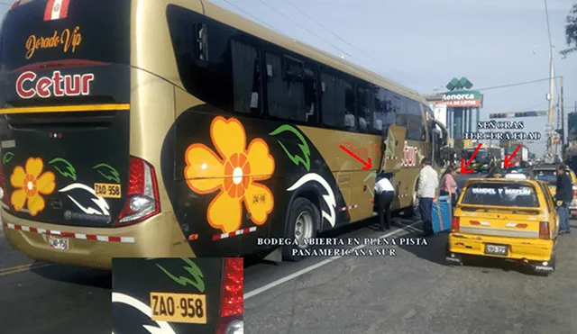 Bus de transporte interprovincial pone en peligro a pasajeros 