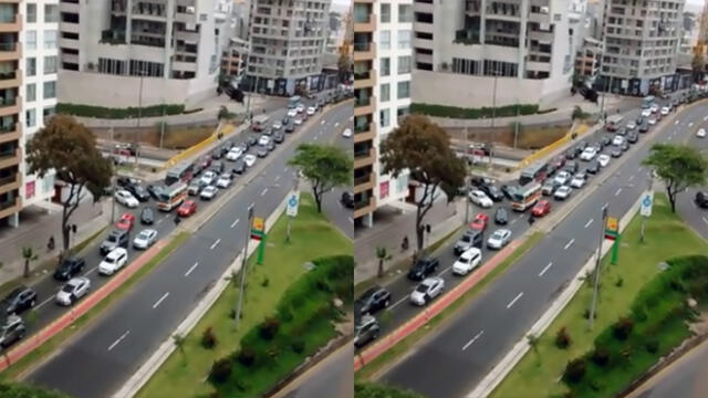 Miraflores: caos vehicular en hora punta afecta a pasajeros