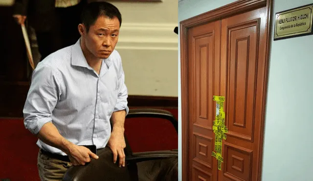 Personal del Congreso hace deslacrado de puertas del despacho de Kenji [VIDEO]