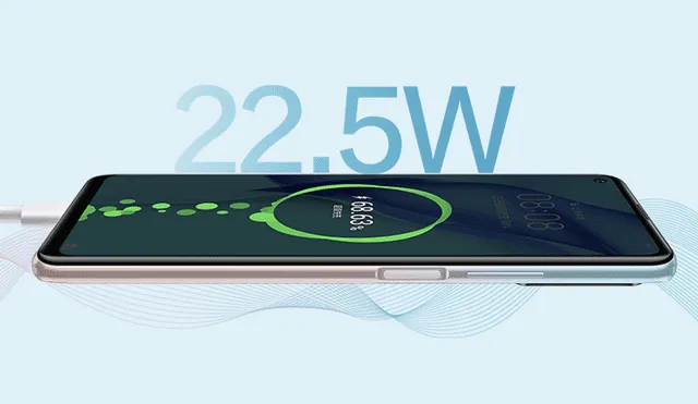 El móvil cuenta con carga rápida de 22.5W. | Foto: Huawei