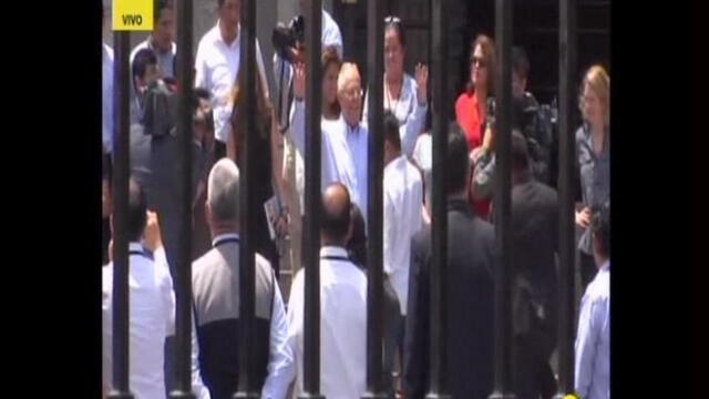 PPK regresó a Palacio de Gobierno para despedirse oficialmente de los trabajadores [VIDEO]