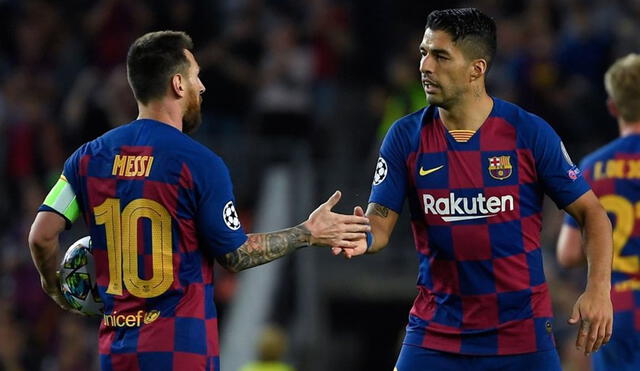 Lionel Messi y Luis Suárez compartieron filas en Barcelona por seis temporadas. Foto: EFE