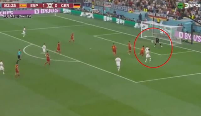 Alemania anotó el 1-1 ante España y esta sumando su primer punto en Qatar 2022. Foto: captura DirecTV Sports