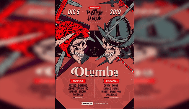 El certamen denominado Otumba contará con dos fechas estelares en diciembre y enfrentará a raperos mexicanos contra españoles.