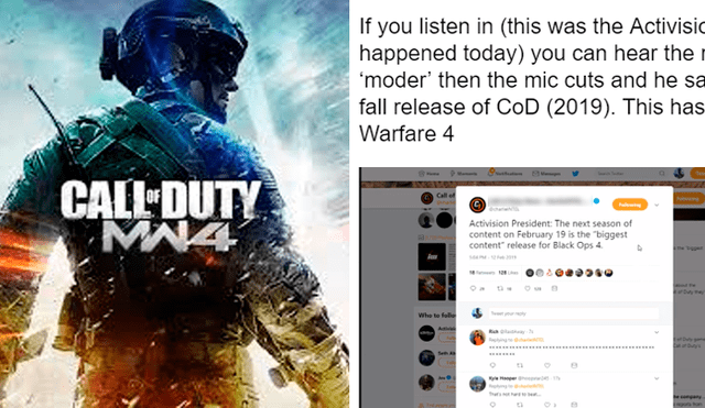 Llamada conferencia de Activision podría haber revelado a Modern Warfare como el próximo Call of Duty