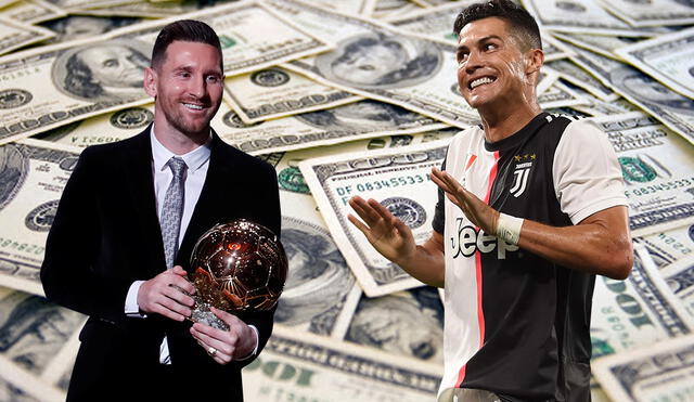 Lionel Messi y Cristiano Ronaldo son los mejores pagados del mundo. Foto: Composición