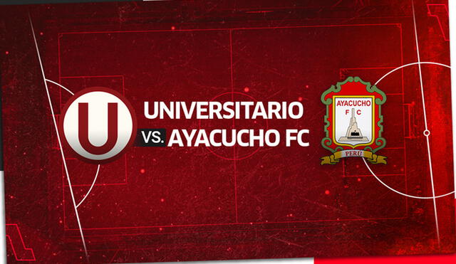 Universitario vs. Ayacucho en la fecha 12 del Apertura. | Composición de Fabrizio Oviedo
