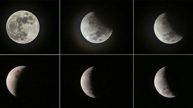 Así se desarrolló el eclipse lunar 2019 en Indonesia. Foto: AFP.