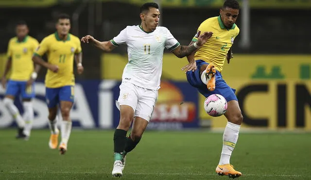Bolivia cayó goleador ante Brasil en Sao Paulo en el inicio de las clasificatorias sudamericanas. Foto: AFP