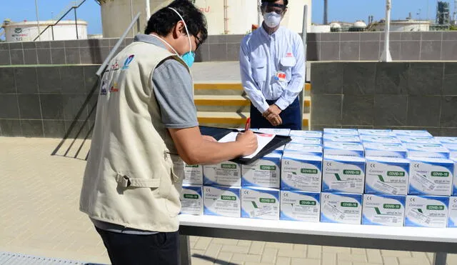 Petroperú entregó kits de pruebas rápidas. Foto: Difusión