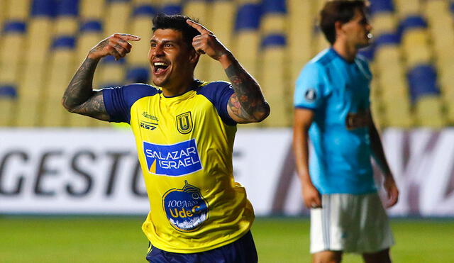 En marzo del 2019, Patricio Rubio le anotó  cuatro goles a Sporting Cristal por la primera fecha de la Copa Libertadores. Foto: AFP.