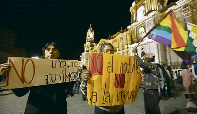 Pobladores del Sur marcharon contra el posible indulto a favor de Alberto Fujimori   