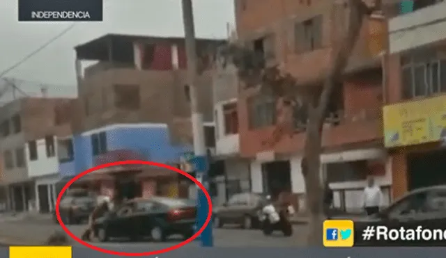 Conductor huyó tras embestir a policía que lo intervino en Independencia [VIDEO]