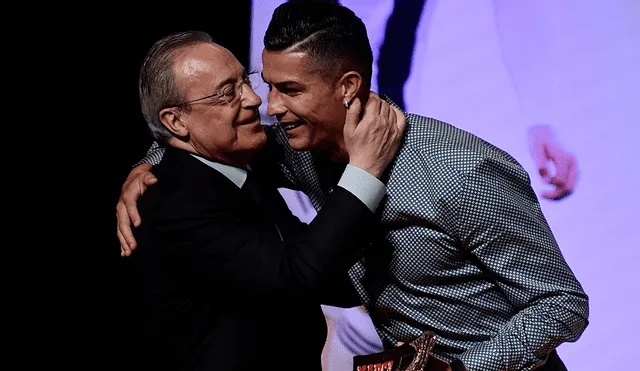 Florentino Pérez se volvió a reencontrar con Cristiano Ronaldo en la premiación Marca Leyenda en España.
