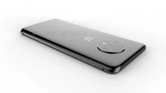El inusual diseño de la triple cámara trasera del OnePlus 7T.