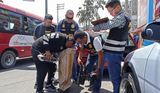 Efectivos de la Policía intervienen a presunta banda dedicada al robo de autopartes. Foto: Wilder Pari / URPI-LR