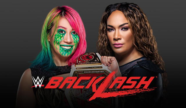 Asuka vs. Nia Jax por el Campeonato Femenino de RAW en WWE Backlash 2020. Foto: WWE