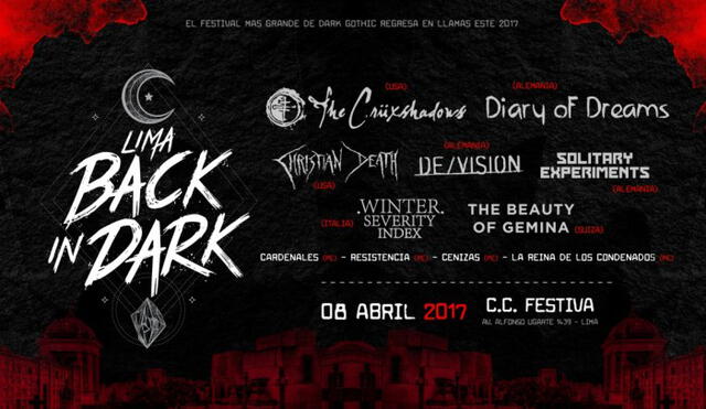 Se acerca la nueva edición del festival Lima Back In Dark