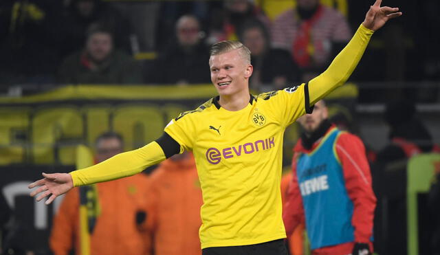 Erling Haland tiene 19 y se convierte en pieza clave del Dortmund. Fuente: Getty Images