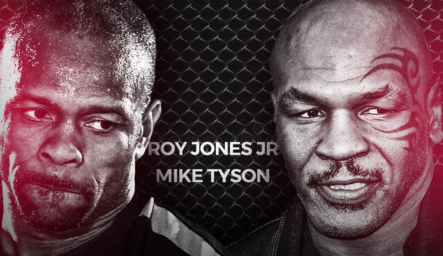 Mike Tyson y Roy Jones Jr. se enfrentan en Los Ángeles, California. Foto: composición de Fabrizio Oviedo