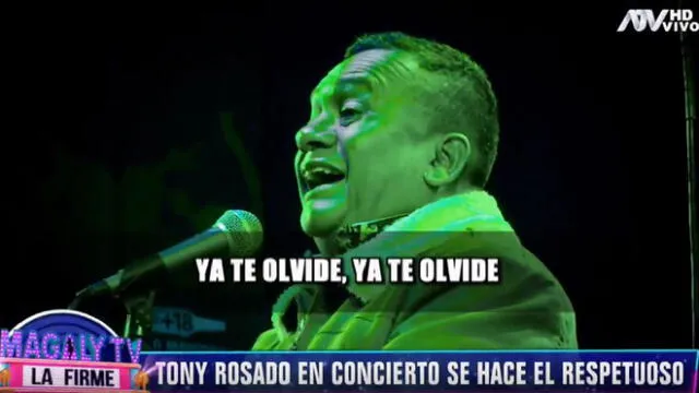 Tony Rosado habría cambiado letra de canción para decir “te mataré"