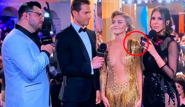 Angelique Boyer se puso el vestido al revés y mostró de más en los Premios TVyNovelas  [VIDEO]