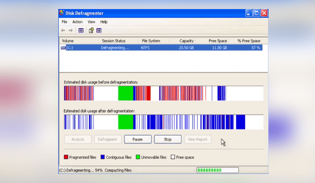 Utiliza la opción de defragmentar disco de Windows para saber si tu disco necesita reparación.