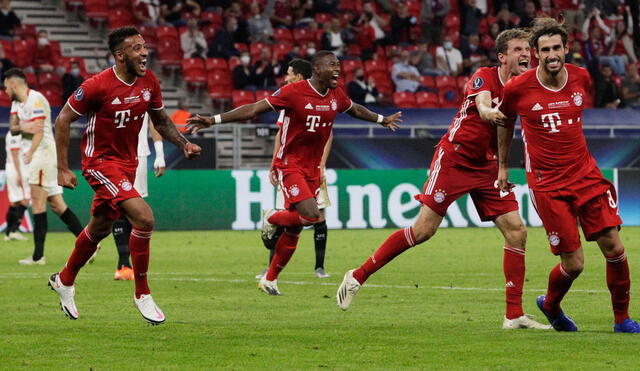 Javi Martínez anotó el segundo gol del Bayern Múnich sobre el Sevilla en la Supercopa de Europa. | Foto: EFE