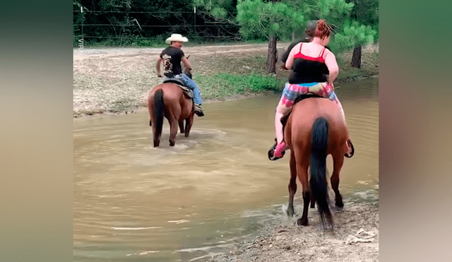 Video se viralizó en Facebook. Una pareja novata pasó la vergüenza de su vida al montar un caballo salvaje como todos unos expertos, pero todo se salió de control.
