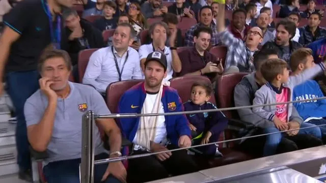 Barcelona vs Inter: Lionel Messi asistió al Camp Nou para alentar a sus compañeros [VIDEO]
