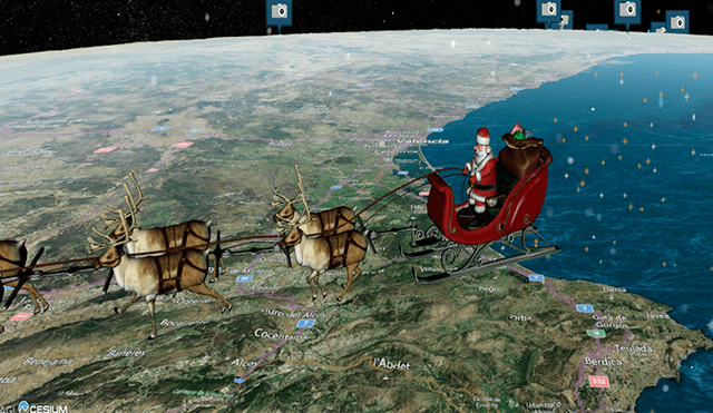 Google Maps permite seguir en vivo el recorrido de Papá Noel